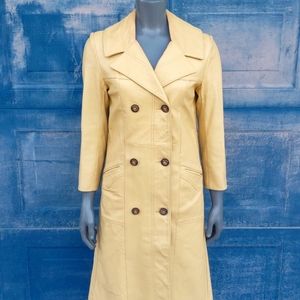 New England Sportswear Company Women's Genuine Leather Double Breasted Coat